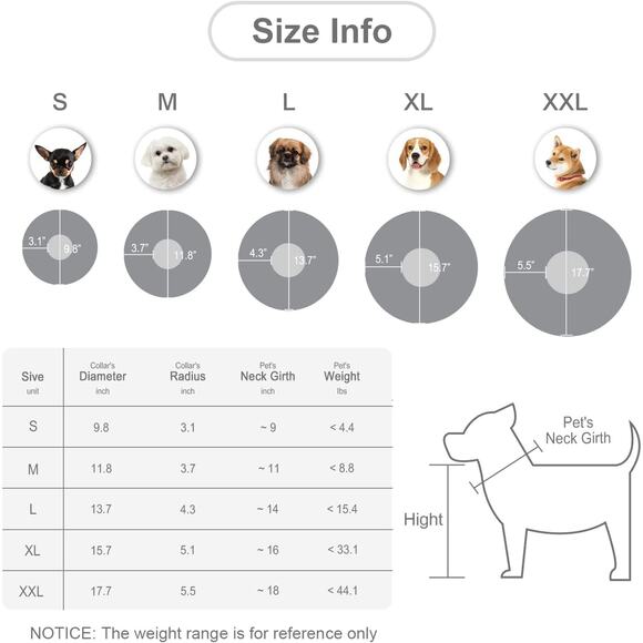 POP DUCK Dog Cone – XL Blue Soft Recovery Collar, Alternative After Surgery - Picture 6 of 8